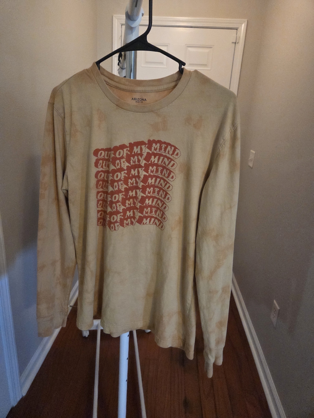Arizona Jean Company Tan Long-Sleeve Tee with Rust Graphic